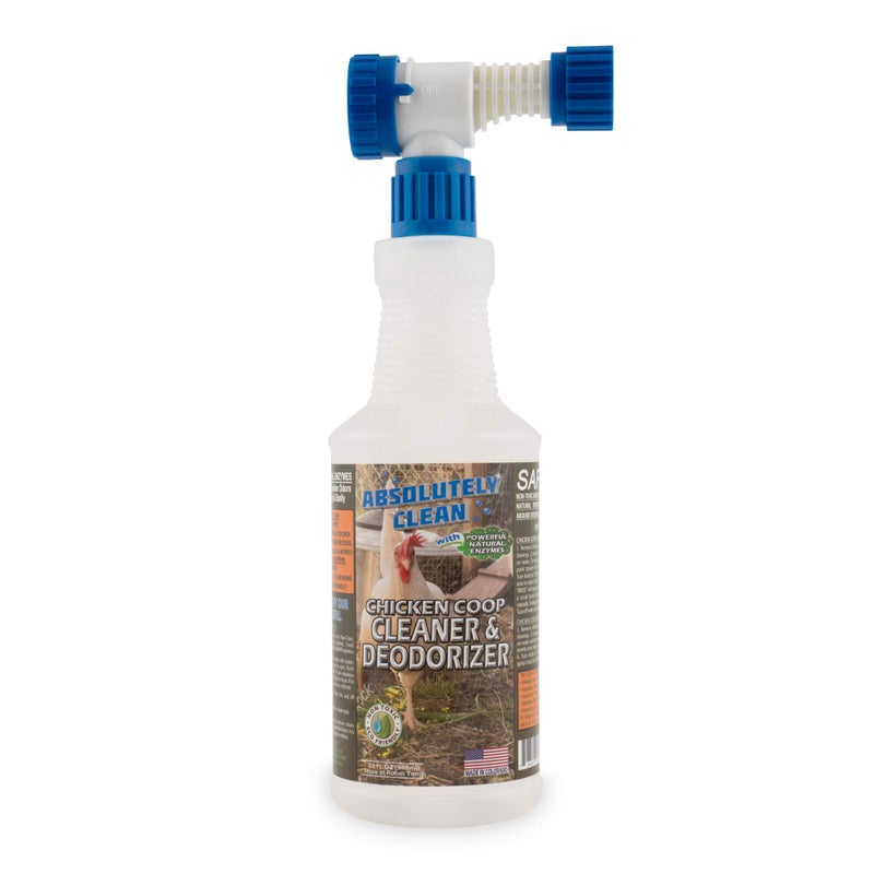 Absolutely Clean Chicken Coop Cleaner and Deodorizer, Veterinarian Approved, Powerful, Natural Enzyme Cleaner Safely Eliminate Tough Messes and Odors, Made in Colorado - Image 1